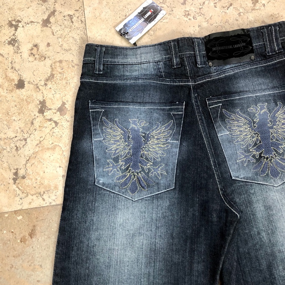 INTERNATIONAL LAUNDRY 34T men blue jeans eagle